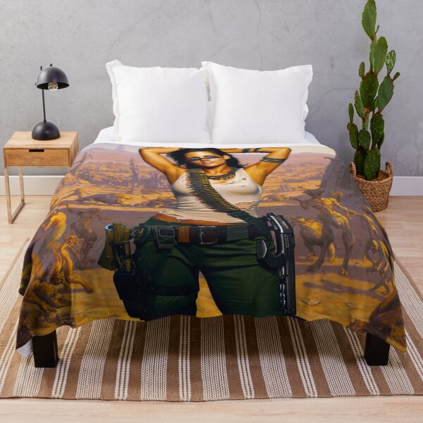 Item preview, Post Apocalyptic warrior woman resting after battle designed and sold by Vintage Designs +.