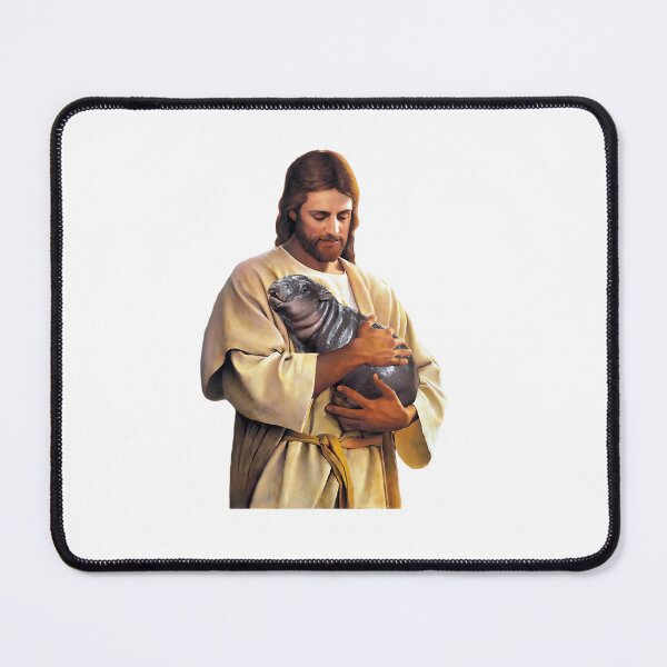 Item preview, Jesus Carrying Moo Deng designed and sold by BirdieErdman.