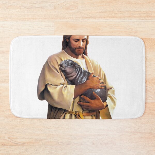 Item preview, Jesus Carrying Moo Deng designed and sold by BirdieErdman.