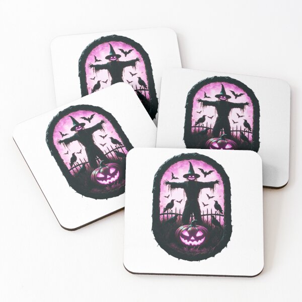 Item preview, A Sinister Scarecrow Under The Fiery Halloween Sky designed and sold by e-camelleone.