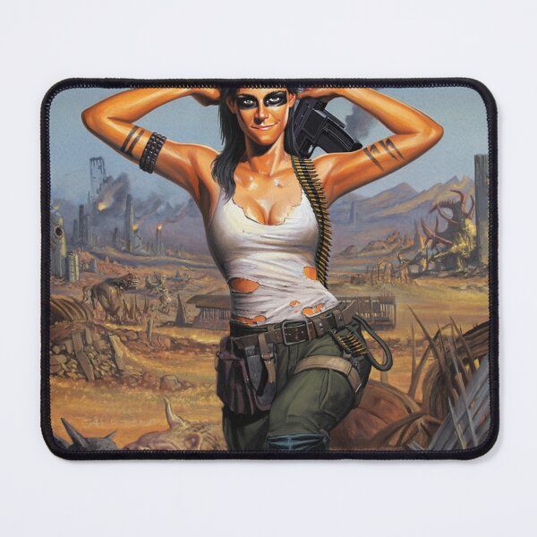 Item preview, Post Apocalyptic warrior woman resting after battle designed and sold by Vintage Designs +.