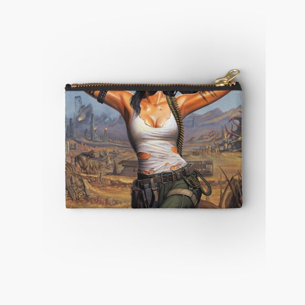 Item preview, Post Apocalyptic warrior woman resting after battle designed and sold by Vintage Designs +.