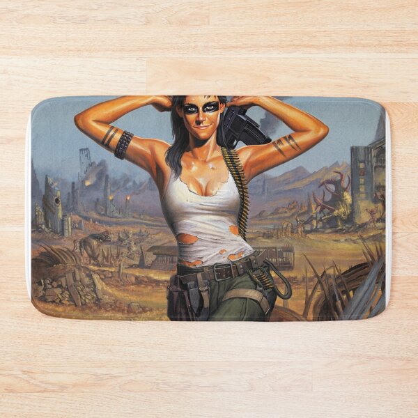 Item preview, Post Apocalyptic warrior woman resting after battle designed and sold by Vintage Designs +.