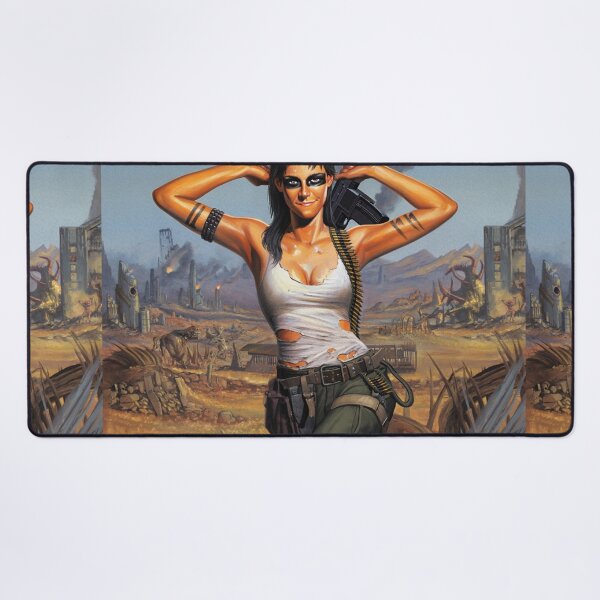 Item preview, Post Apocalyptic warrior woman resting after battle designed and sold by Vintage Designs +.