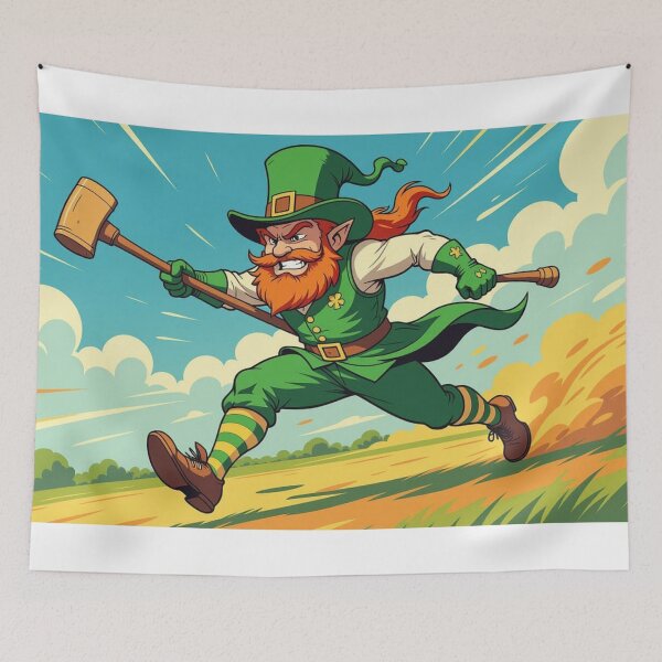 Item preview, The Fighting Irish Mascot in Action designed and sold by xArchGoDx.