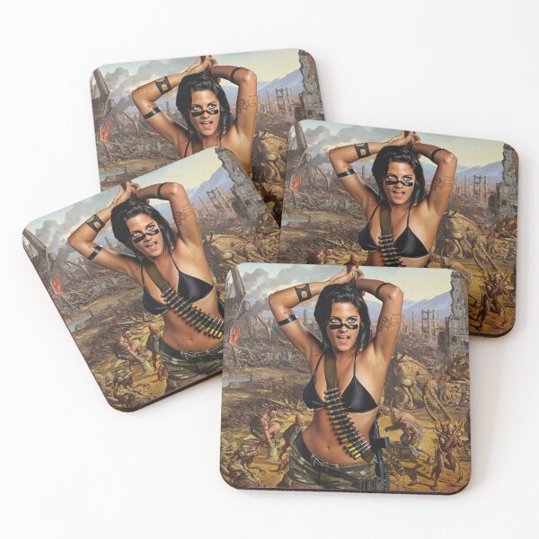 Item preview, Post Apocalyptic warrior woman resting after battle designed and sold by Vintage Designs +.