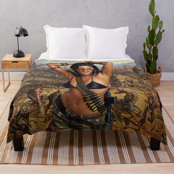 Item preview, Post Apocalyptic warrior woman resting after battle designed and sold by Vintage Designs +.
