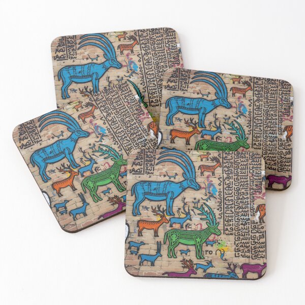 Item preview, Animals and gorillas drawn on the wall, graffiti with very old Arabic writing designed and sold by jotcar.
