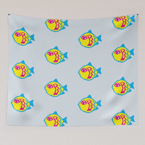Item preview, Fish Doodle, Happy Fish designed and sold by CharlottePlaceArt.