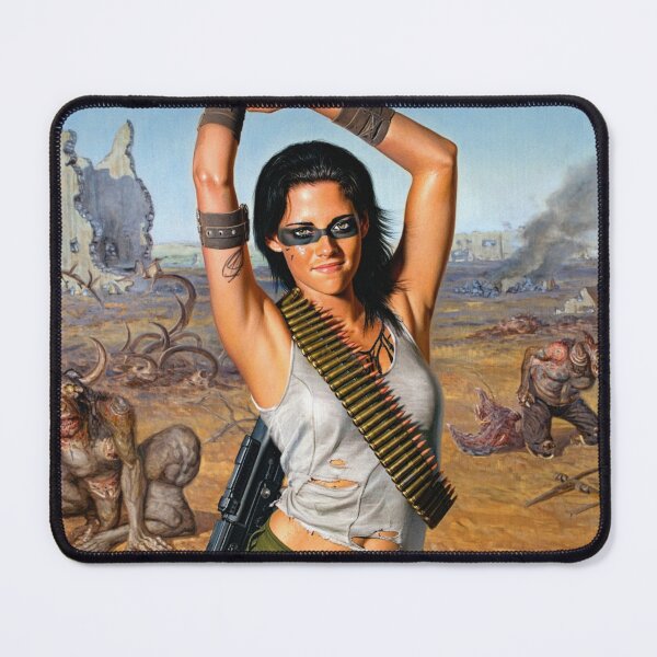 Item preview, Apocalyptic warrior woman resting after battle designed and sold by Vintage Designs +.