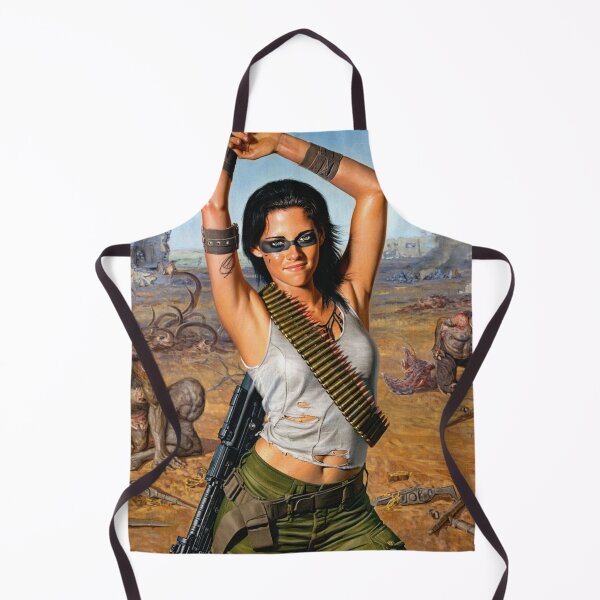 Item preview, Apocalyptic warrior woman resting after battle designed and sold by Vintage Designs +.
