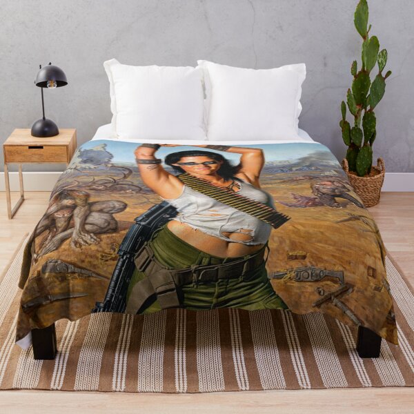 Item preview,  Apocalyptic warrior woman resting after battle designed and sold by Vintage Designs +.