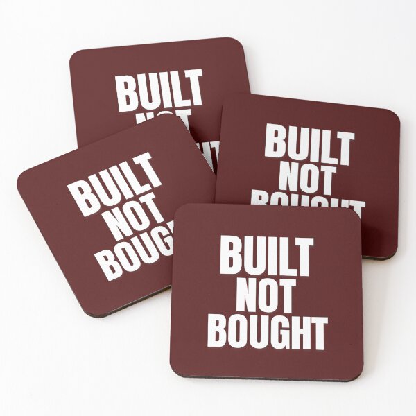 Item preview, Built Not Bought – Hardcore Gym Motivation Quote for Fitness Addicts designed and sold by Howling Ink.