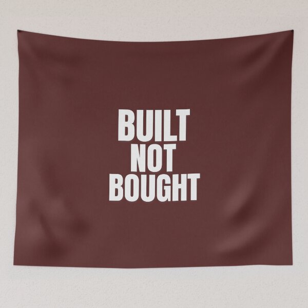 Item preview, Built Not Bought – Hardcore Gym Motivation Quote for Fitness Addicts designed and sold by Howling Ink.