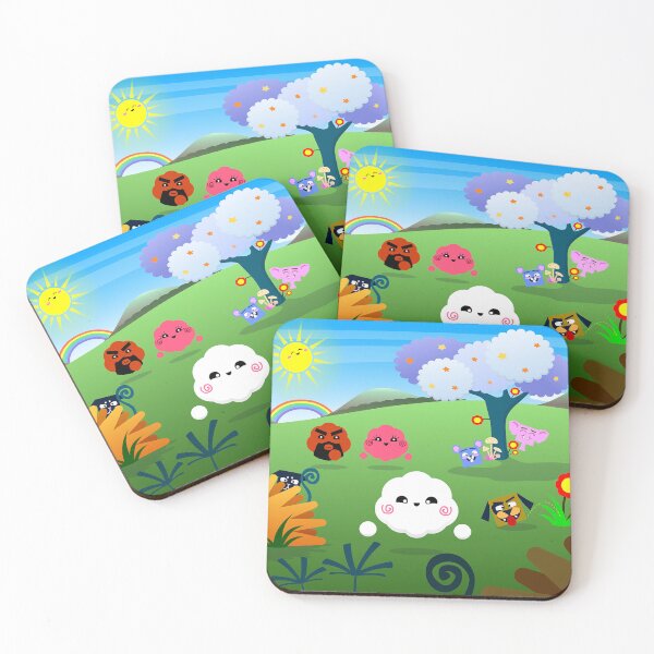 Item preview, Happy Colorful Planet with Cute and Magical Creatures V1 designed and sold by Liron Peer's Magical Store.