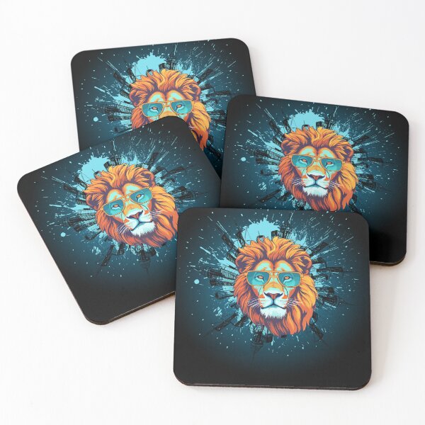Item preview, Cool Lion with Blue Sunglasses – Trendy Youth Vibes designed and sold by super611.