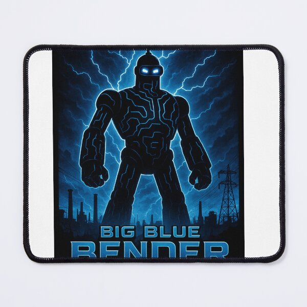 Item preview, Big Blue Bender Cyberpunk Robot Silhouette designed and sold by Zyptee.