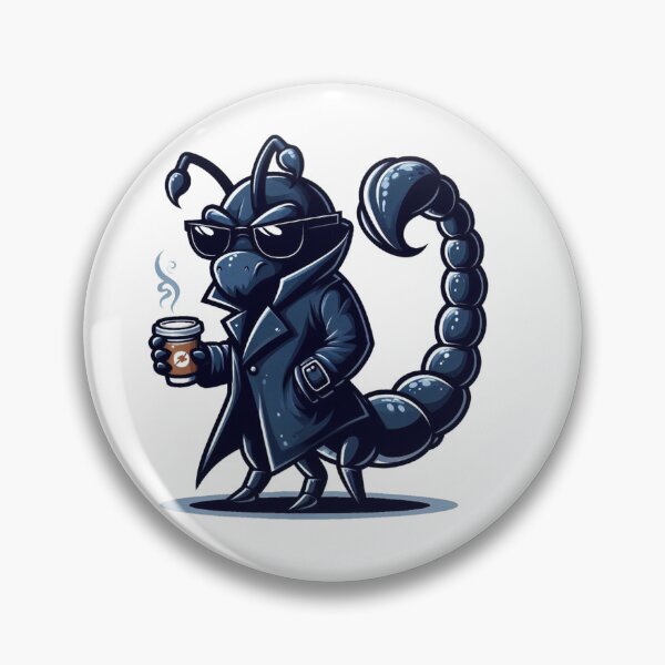 Item preview, ♏ Scorpio – Mysterious Detective Zodiac Sticker & Illustration designed and sold by trend-forge.