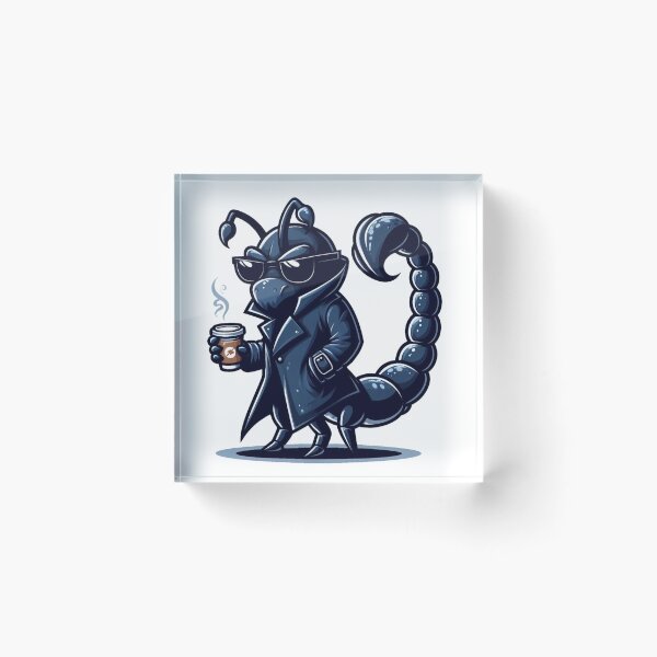 Item preview, ♏ Scorpio – Mysterious Detective Zodiac Sticker & Illustration designed and sold by trend-forge.