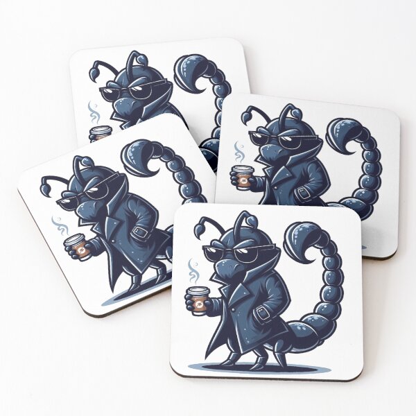 Item preview, ♏ Scorpio – Mysterious Detective Zodiac Sticker & Illustration designed and sold by trend-forge.