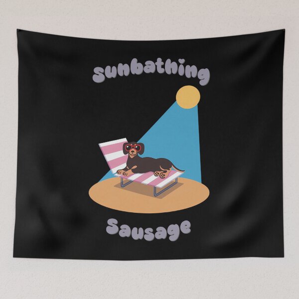Item preview, Sunbathing Sausage Dog designed and sold by ClothingBradle.