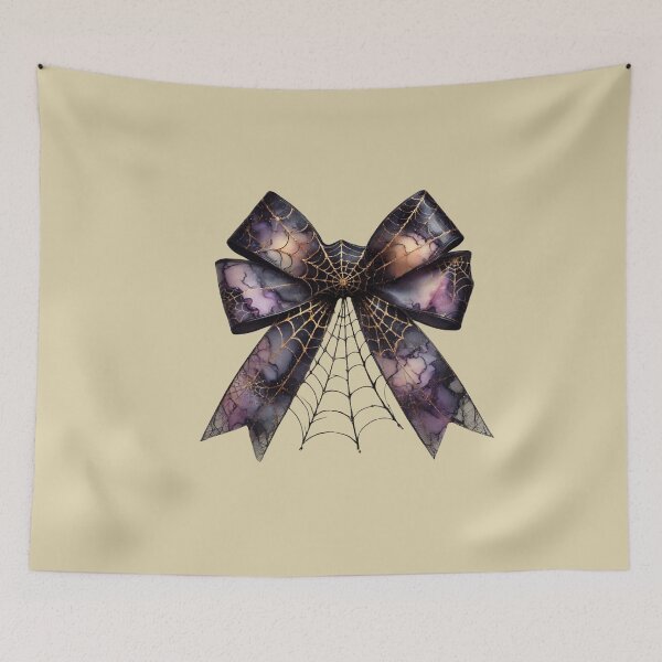Item preview, Halloween Spider Web Bow – Gothic Ribbon Decoration Art designed and sold by asudesign.