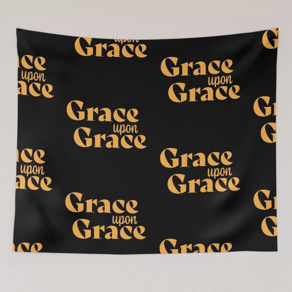 Item preview, Grace upon Grace. Christian Bible Verse Inspirational Quote | Faith in God Scripture Art designed and sold by CrossCrafted.