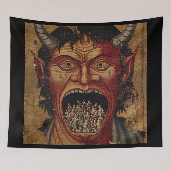 Item preview, Mouth of Satan vintage Medieval style artwork designed and sold by Vintage Designs +.