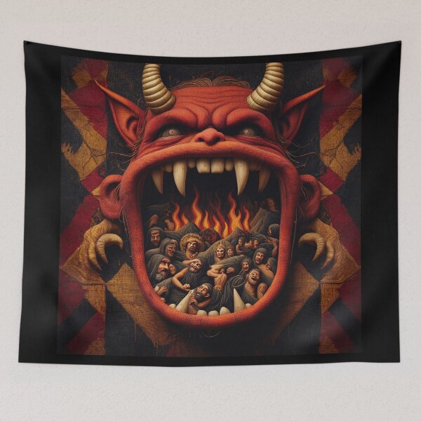 Item preview, Mouth of Satan vintage Medieval style artwork designed and sold by Vintage Designs +.