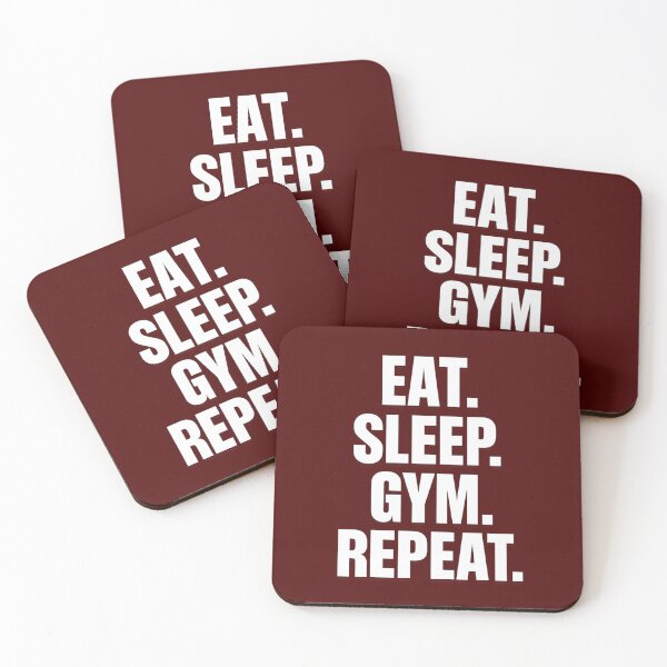 Item preview, Eat. Sleep. Gym. Repeat. – Funny Fitness Lifestyle Quote designed and sold by Howling Ink.