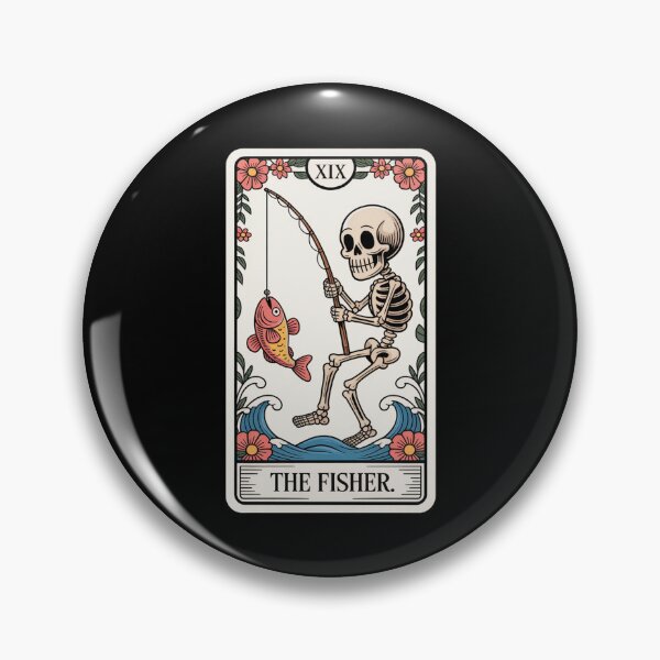 Item preview, The Fisher Skeleton Fisherman Tarot Card Design designed and sold by Blok45.