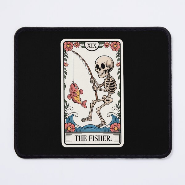 Item preview, The Fisher Skeleton Fisherman Tarot Card Design designed and sold by Blok45.