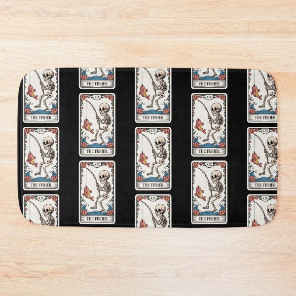 Item preview, The Fisher Skeleton Fisherman Tarot Card Design designed and sold by Blok45.