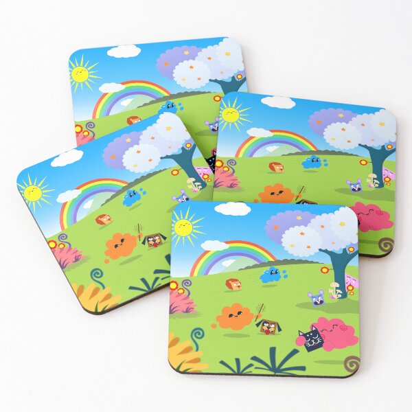 Item preview, Happy Colorful Planet with Cute and Magical Creatures V2 designed and sold by Liron Peer's Magical Store.