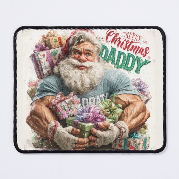 Item preview, Daddy Christmas – Funny Muscular Santa Illustration designed and sold by Maryna_Reine.