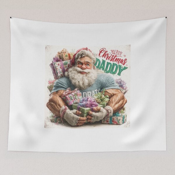 Item preview, Daddy Christmas – Funny Muscular Santa Illustration designed and sold by Maryna_Reine.