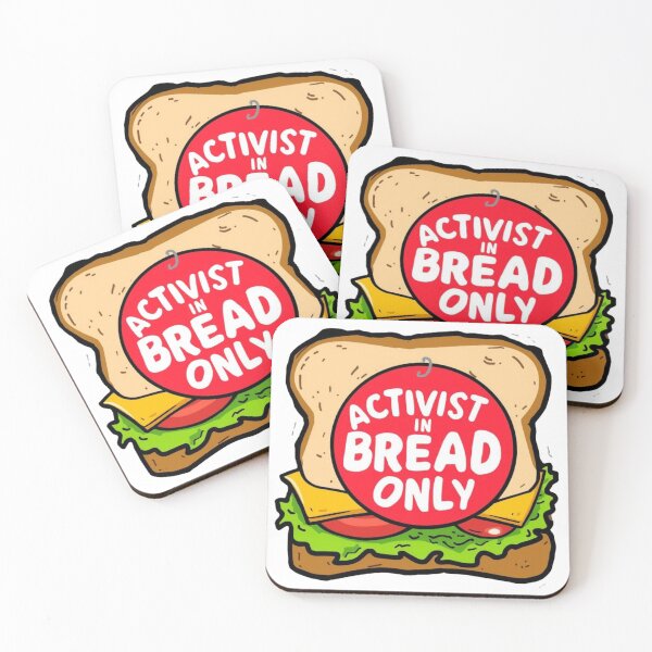 Item preview, Activist in Bread Only – Funny Sandwich Protest Pun designed and sold by jelonkaa.