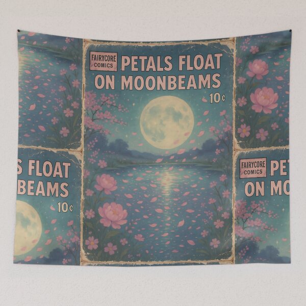Item preview, Dreamy Fairycore Art: Petals float on moonbeam designed and sold by bapupa.