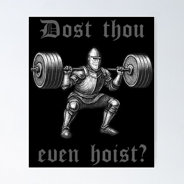 Item preview, Dost Thou Even Hoist Medieval Knight Gym designed and sold by megmao.