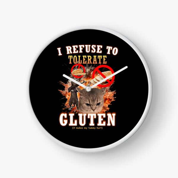 Item preview,  I Refuse To Tolerate Gluten Funny Cat Meme designed and sold by soilabrandin.