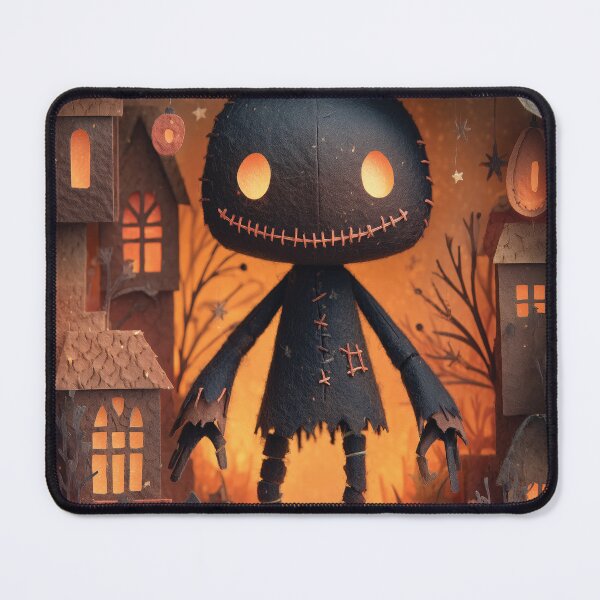 Item preview, Paper-Cut Stitched Pumpkin Doll — Cozy Halloween Shadowbox designed and sold by AJ Lab.