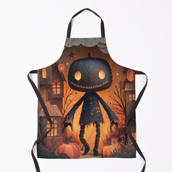Item preview, Paper-Cut Stitched Pumpkin Doll — Cozy Halloween Shadowbox designed and sold by AJ Lab.