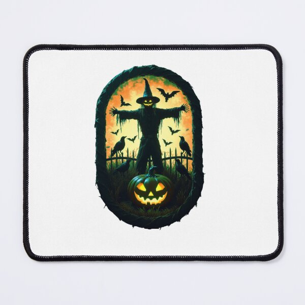 Item preview, A Sinister Scarecrow Under The Fiery Halloween Sky designed and sold by e-camelleone.