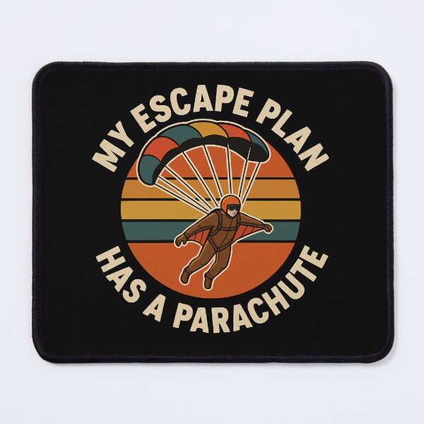 Item preview, My Escape Plan Has a Parachute Retro Skydiving Design designed and sold by Jack’s Shirts Craft.