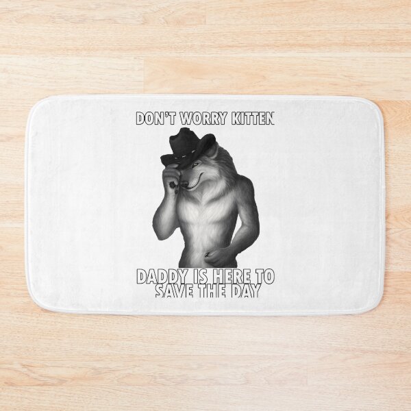 Item preview, Don'T Worry Kitten Funny Wolf Meme designed and sold by buttonnatan.