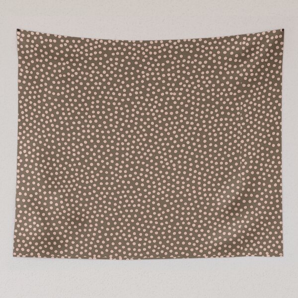 Item preview, Minimalist Polka Dot Pattern – Blush Pink on Mocha Mousse Brown designed and sold by Creative_Canvas.