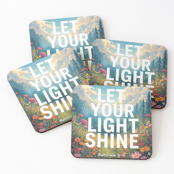 Item preview, Let Your Light Shine Matthew 5:16 Bible Verse Floral 3 designed and sold by Ausra789.