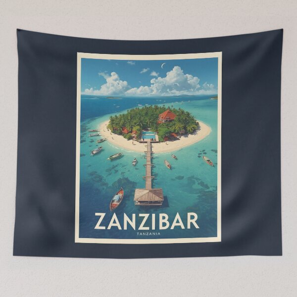 Item preview, A Vintage Illustration of Zanzibar - Tanzania  designed and sold by GoodOldVintage.