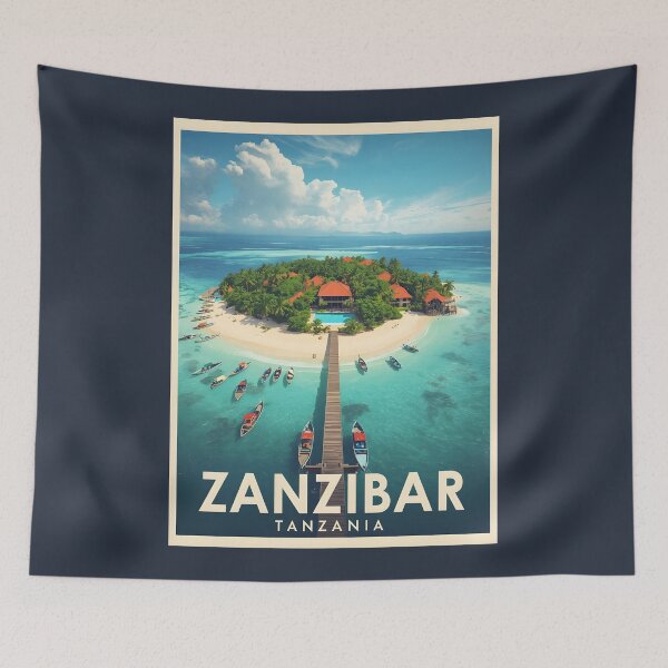 Item preview, A Vintage Illustration of Zanzibar - Tanzania  designed and sold by GoodOldVintage.