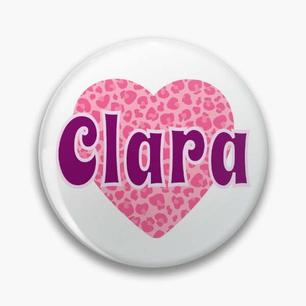 Item preview, Clara Name Pink Leopard Heart  designed and sold by Jeallan Designs.